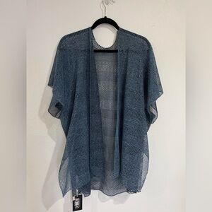 CROCHET MESH KIMONO CARDIGAN